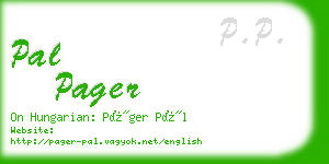 pal pager business card